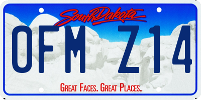 SD license plate 0FMZ14
