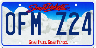 SD license plate 0FMZ24