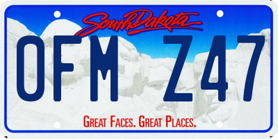SD license plate 0FMZ47