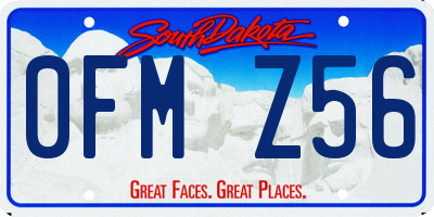 SD license plate 0FMZ56