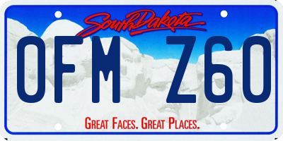 SD license plate 0FMZ60