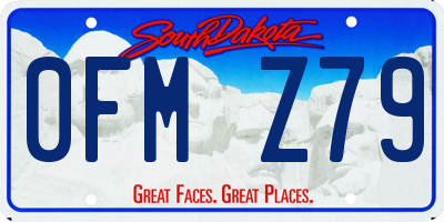 SD license plate 0FMZ79