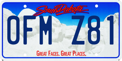 SD license plate 0FMZ81