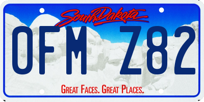 SD license plate 0FMZ82