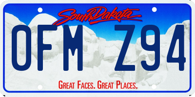 SD license plate 0FMZ94