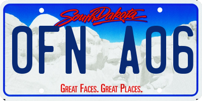 SD license plate 0FNA06