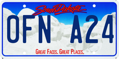SD license plate 0FNA24