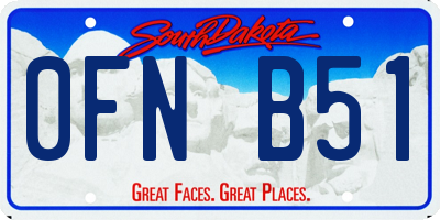 SD license plate 0FNB51