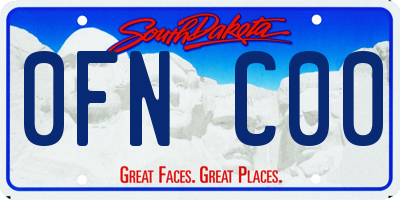 SD license plate 0FNC00