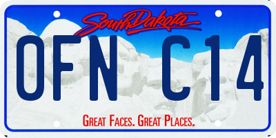 SD license plate 0FNC14