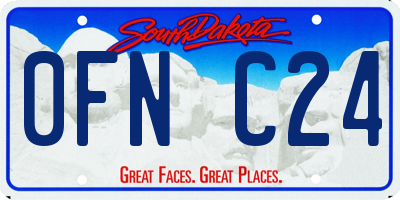 SD license plate 0FNC24