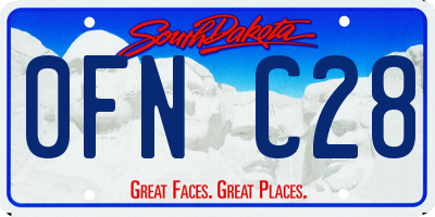 SD license plate 0FNC28