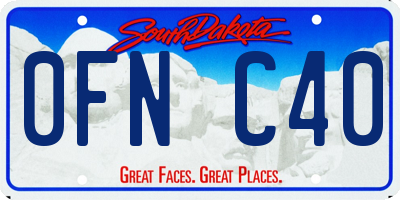 SD license plate 0FNC40