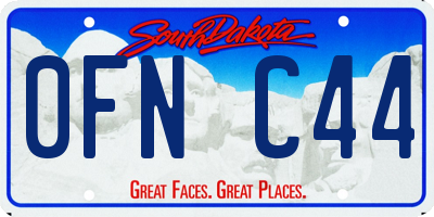 SD license plate 0FNC44