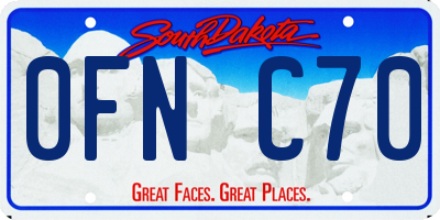 SD license plate 0FNC70