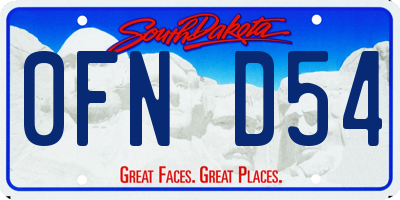 SD license plate 0FND54