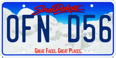 SD license plate 0FND56
