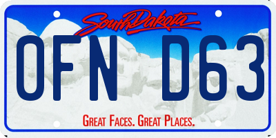 SD license plate 0FND63