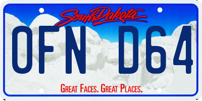SD license plate 0FND64