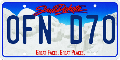 SD license plate 0FND70