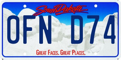 SD license plate 0FND74