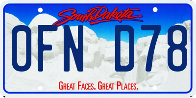 SD license plate 0FND78
