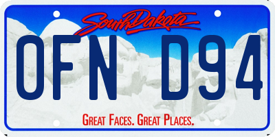 SD license plate 0FND94