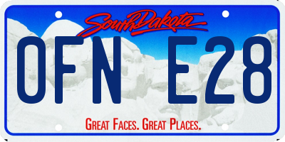 SD license plate 0FNE28