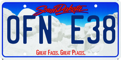 SD license plate 0FNE38