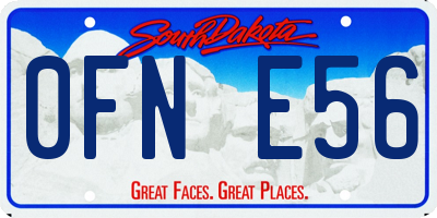SD license plate 0FNE56