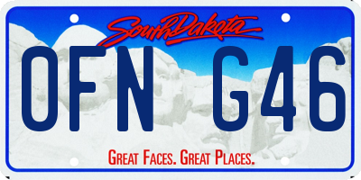 SD license plate 0FNG46