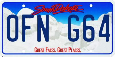 SD license plate 0FNG64
