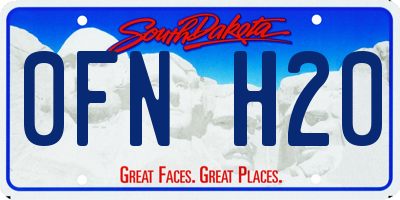 SD license plate 0FNH20