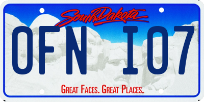 SD license plate 0FNI07
