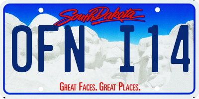 SD license plate 0FNI14
