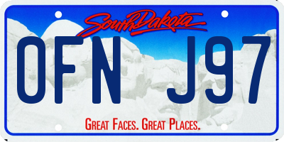 SD license plate 0FNJ97