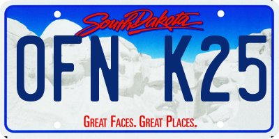SD license plate 0FNK25