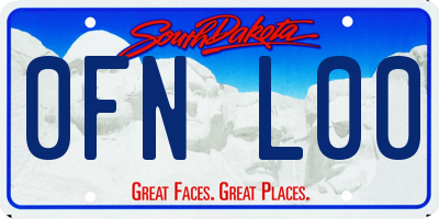 SD license plate 0FNL00