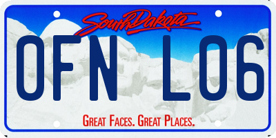 SD license plate 0FNL06