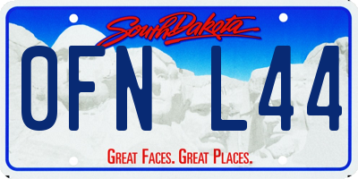 SD license plate 0FNL44