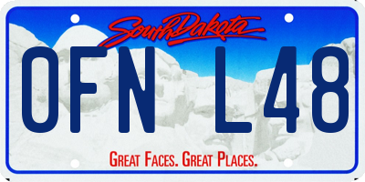 SD license plate 0FNL48