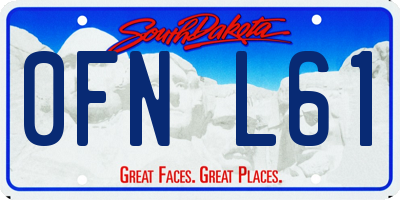 SD license plate 0FNL61