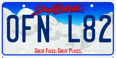 SD license plate 0FNL82
