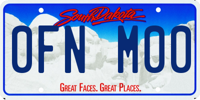 SD license plate 0FNM00