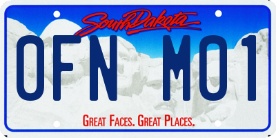 SD license plate 0FNM01