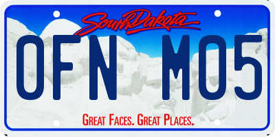 SD license plate 0FNM05