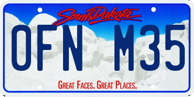 SD license plate 0FNM35