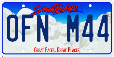 SD license plate 0FNM44