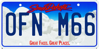 SD license plate 0FNM66