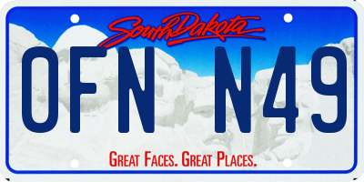 SD license plate 0FNN49